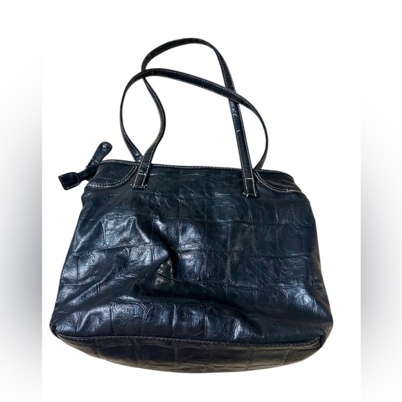 MultiSac Faux Embossed Leather Black Purse Shoulder Bag​​​ - Picture 3 of 5